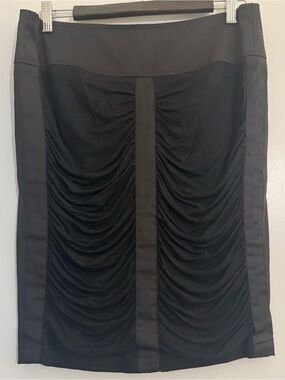 NWOT Coco & Tashi Black Ruched Pencil Skirt Size Large